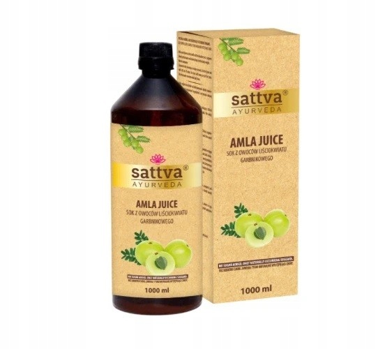 Levně Amla šťáva 1000ml Sattva Ayurveda – Indický angrešt (Phyllanthus emblica)