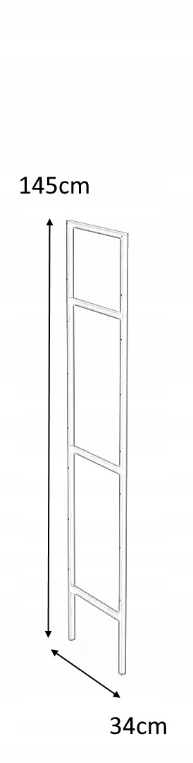 Halmar MOBIUS STELAŻ 145 czarny stal malowana EAN (GTIN) 5905248103795