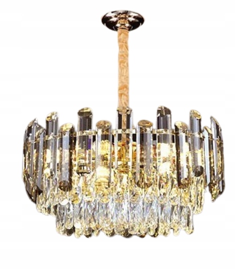 Moderný stropný luster Kryštál Dvojitý lesk obývacia izba spálňa