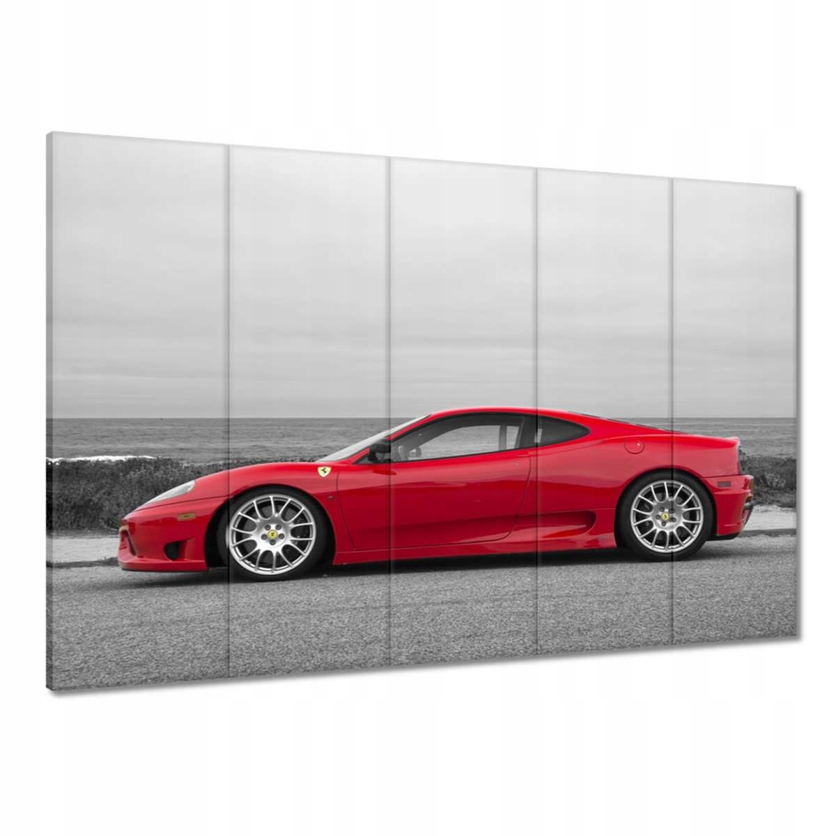 Obrazy 225x160 Czerwone Ferrari na plaży