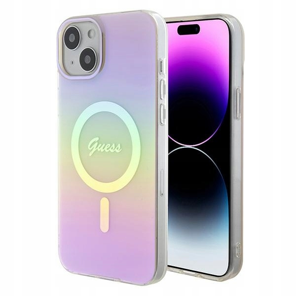 Pouzdro pro iPhone 15 Plus Guess MagSafe Růžové