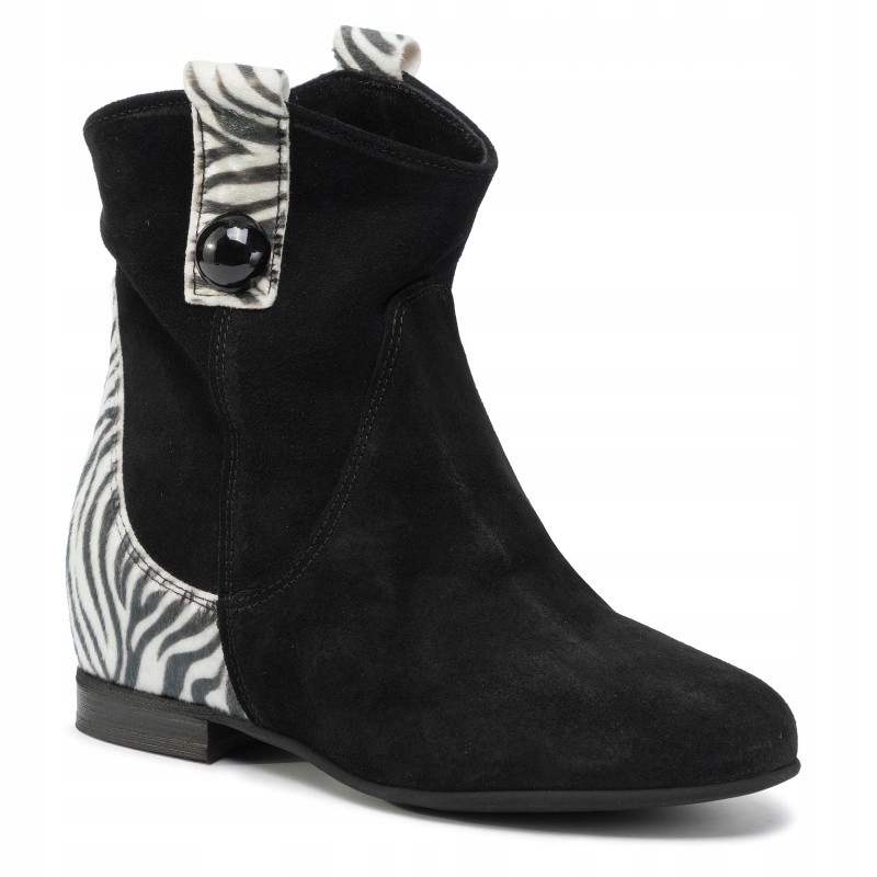 Eva Minge Dámské Kotníkové Boty Černá Kůže 36 3D6G1*