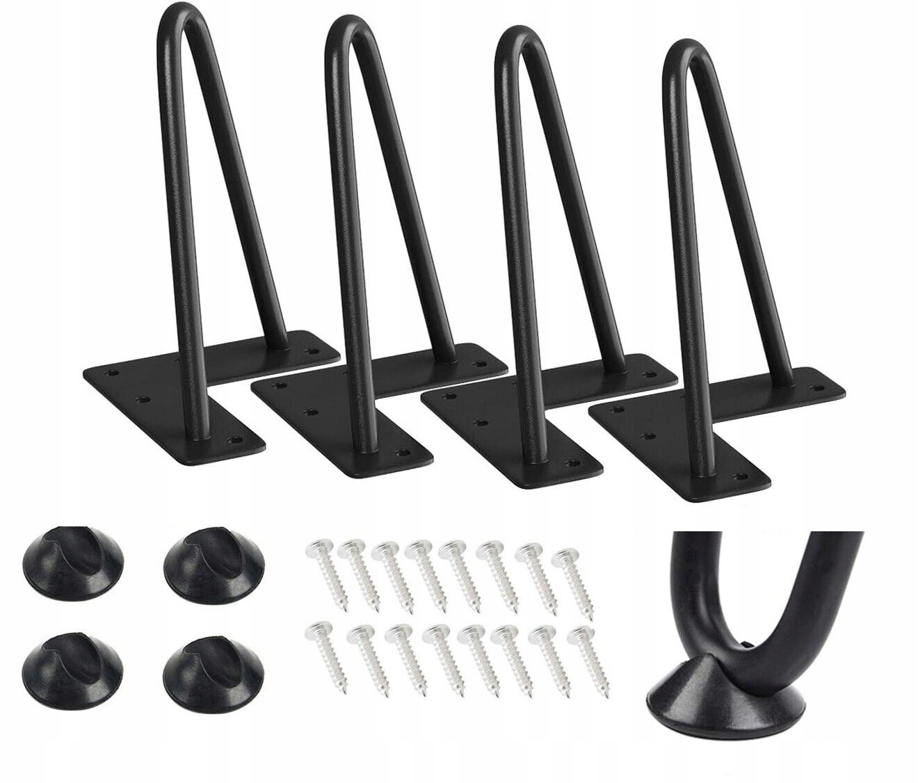 

4* Metalowe Nogi Do Stołu Hairpin Legs 10CM Czarny