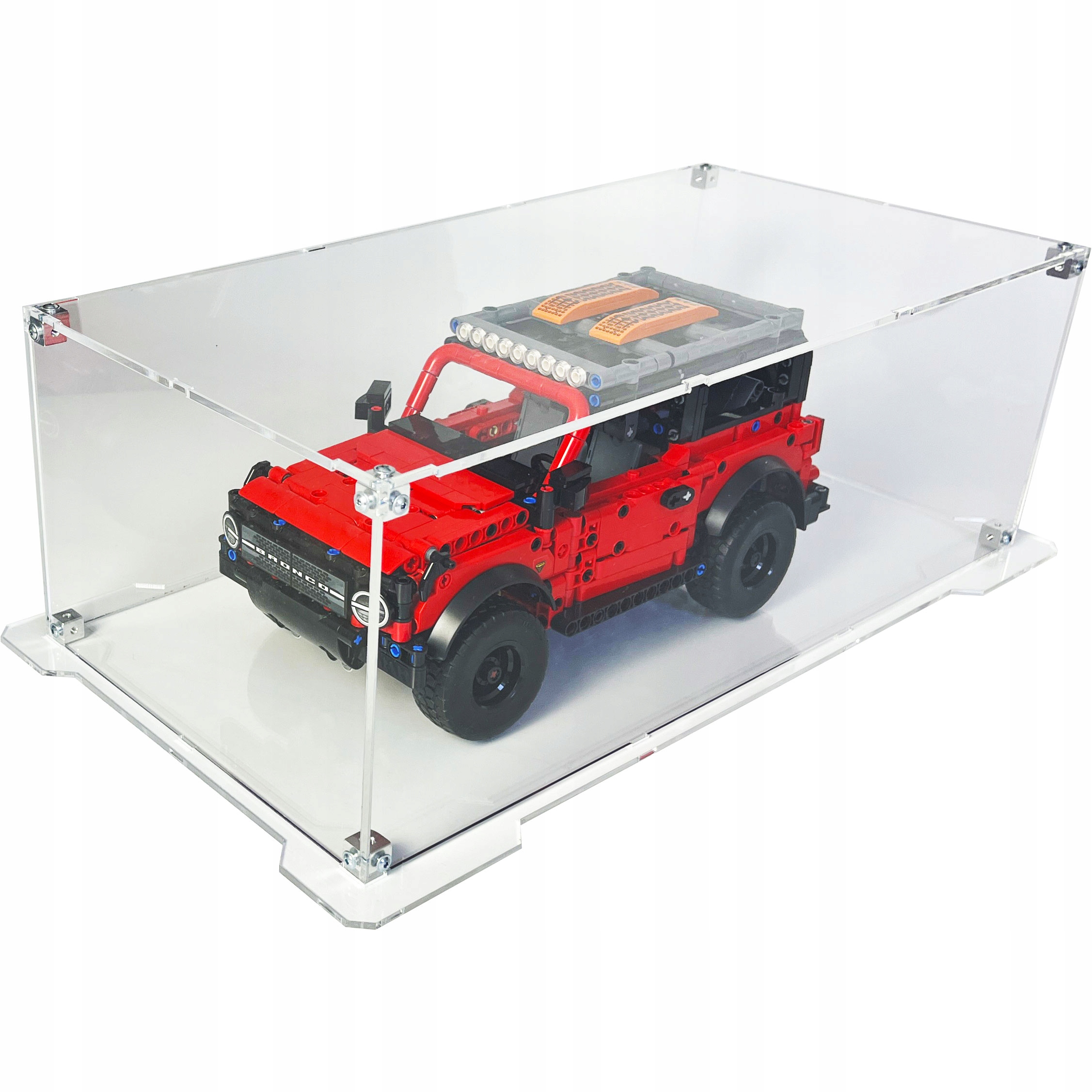 Vitrína s podstavcem Drewlandia pro stavebnici Lego 42213 Technic Ford Bronco