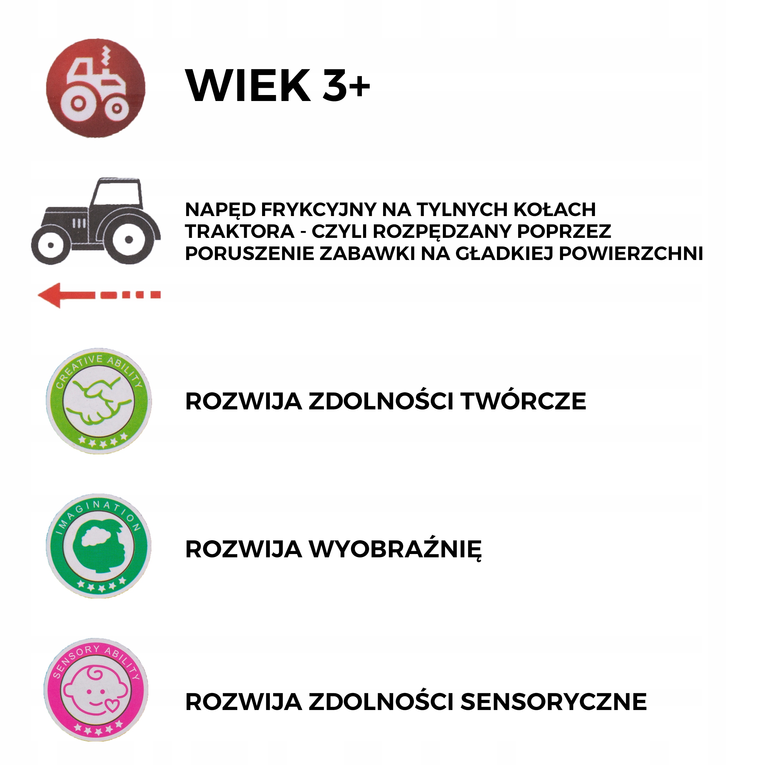 Zestaw TRAKTOR RESORAK + MASZYNY ROLNICZE Wiek dziecka 3 lata +