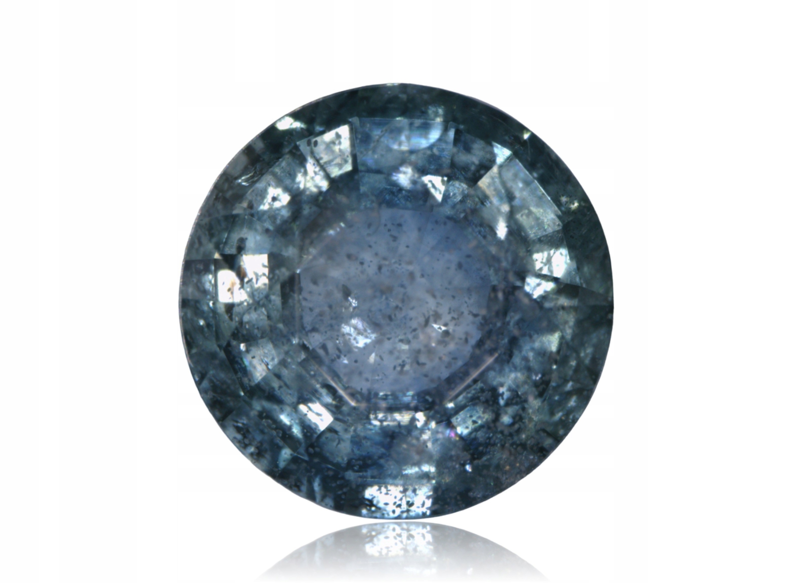 Safír 2.42ct Modrý Kulatý eCertifikát Wbd