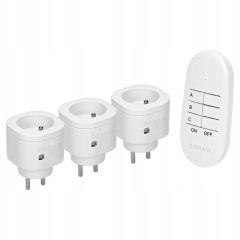 Orno Bezdrátová mini zásuvka ovládaná dálkovým ovladačem 3+1 bílá OR-GB-463
