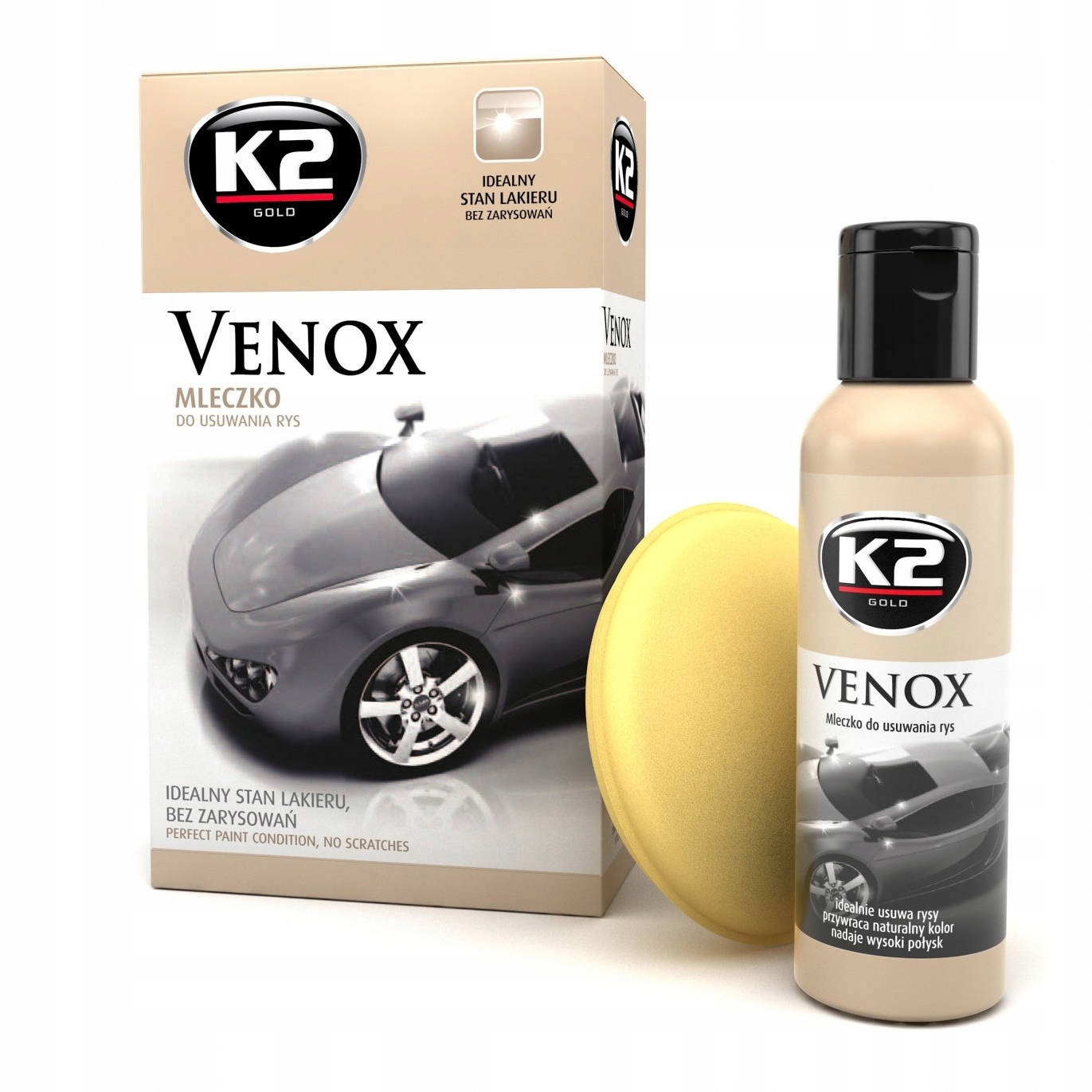 K2 VENOX 180G mleczko do usuwania rys + aplikator