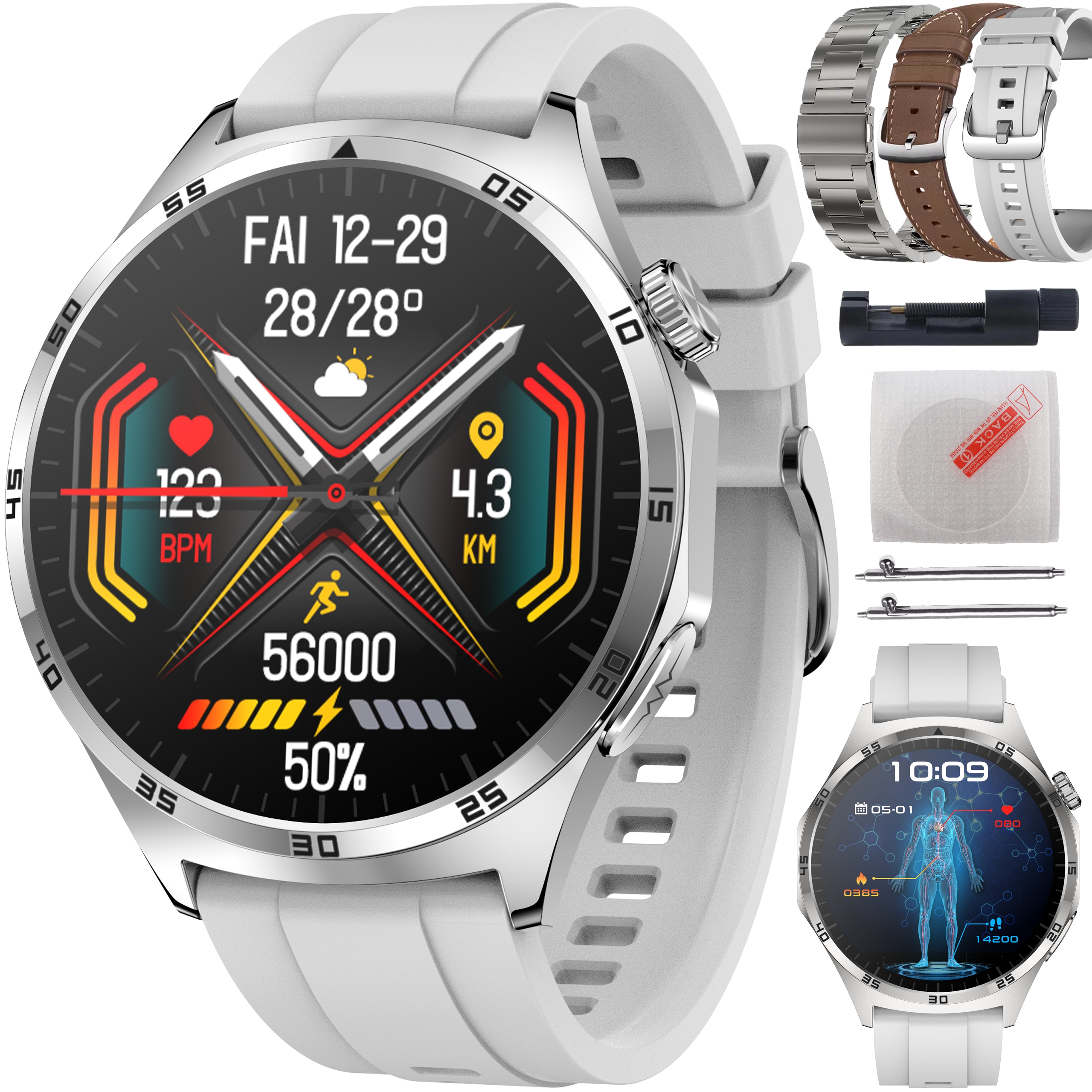 Smartwatch Zegarek Asystent Pomiaru Glukozy Ekg Ciśnienie Kalibracja Menupl