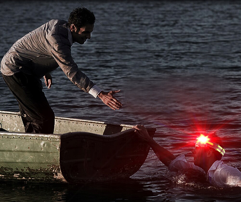 LATARKA CZOŁOWA LAMPKA CZOŁÓWKA COB RED LED USB-C LC3 Rodzaj czołowa