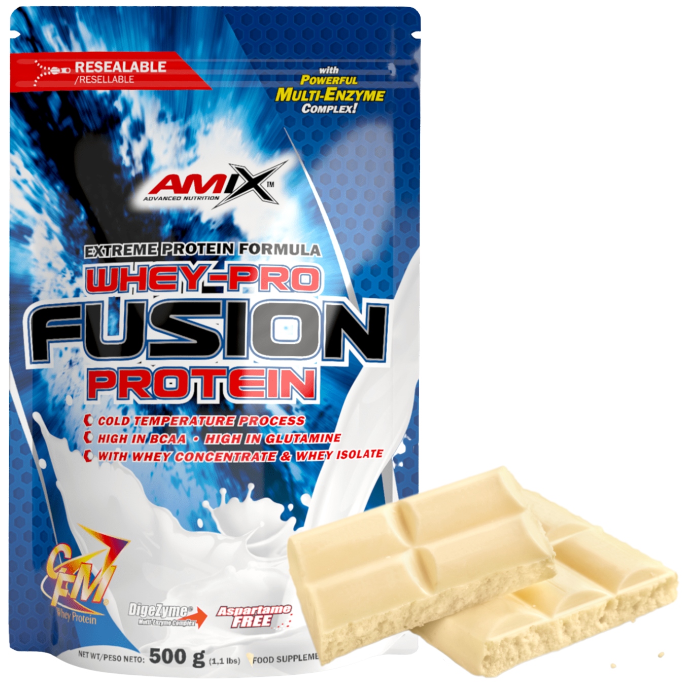Protein Wpc Bílkoviny Bílá Čokoláda 500 g Wpi Koncentrát Izolát
