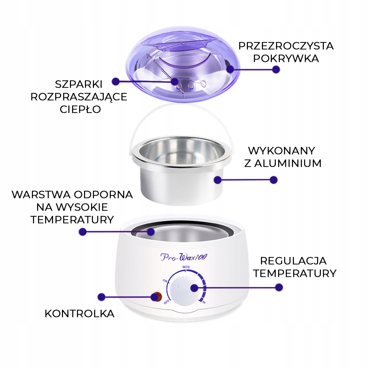 ZESTAW DEPILACJA 6x WOSK TWARDY podgrzewacz LED Marka ItalWax