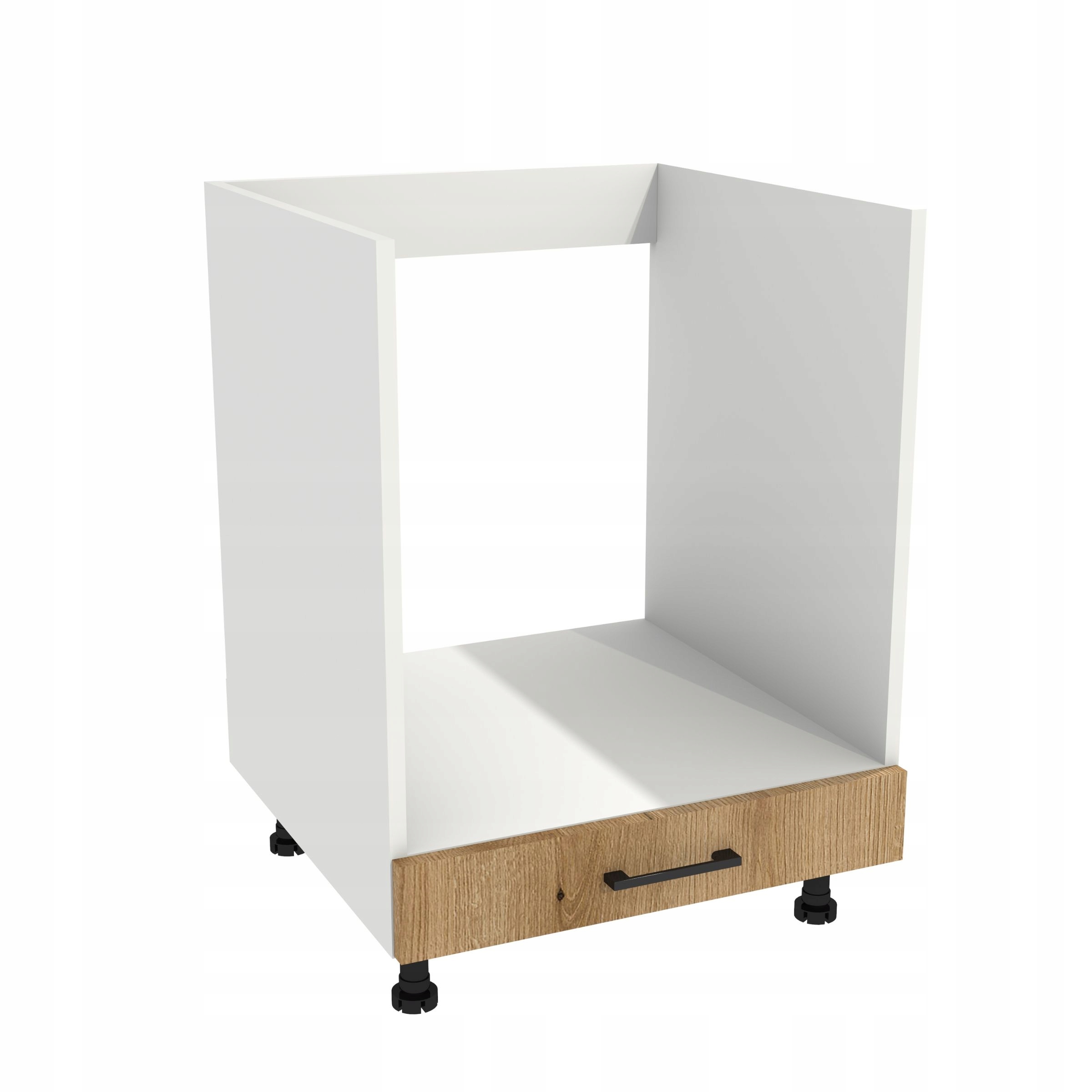 Spodní kuchyňská skříňka pod troubu 60 Capri korpus Bílá přední strana Dub Evoke