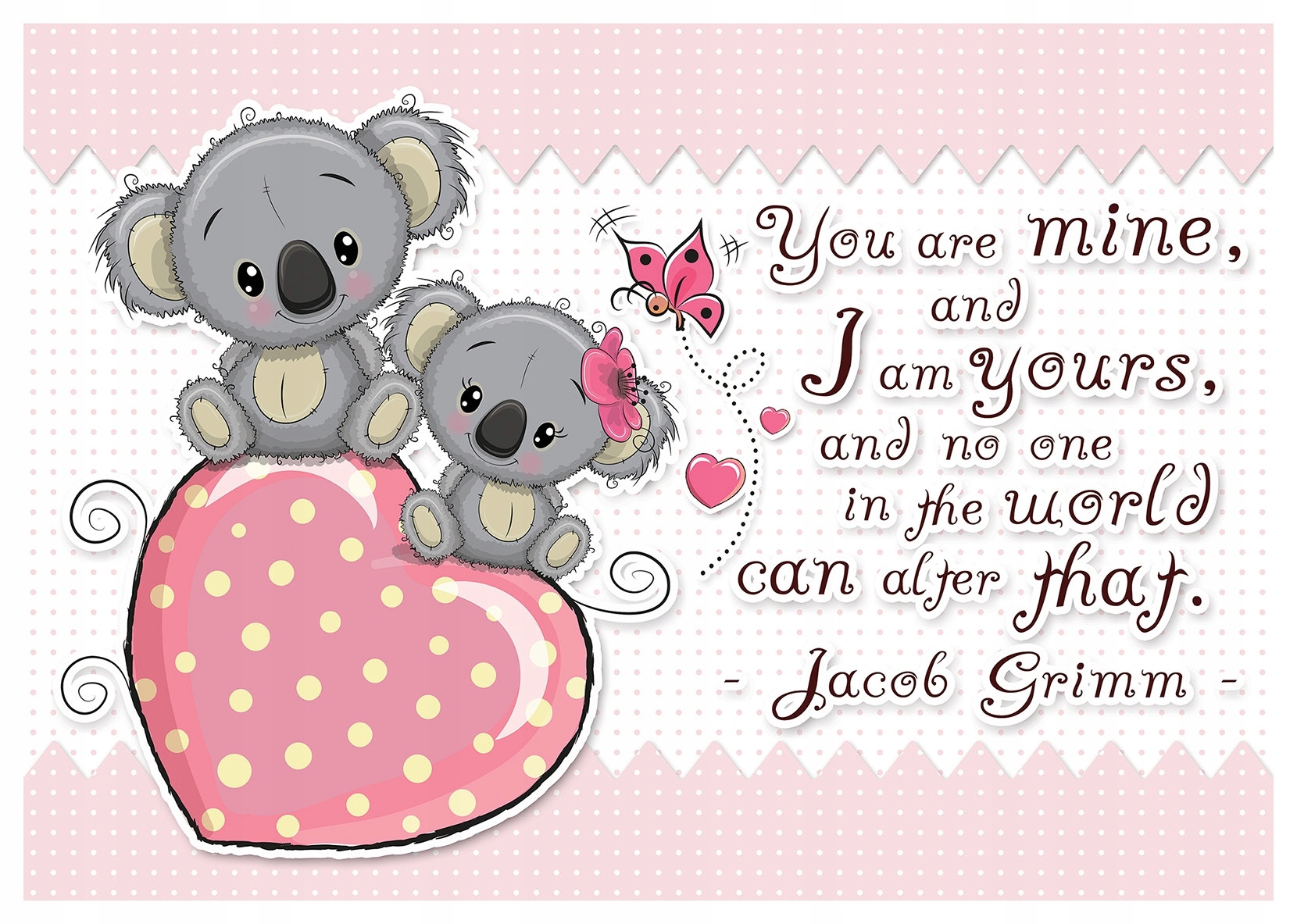 Vliesová fototapeta Koala so srdcom Láska na stenu 350x250 lepidlo