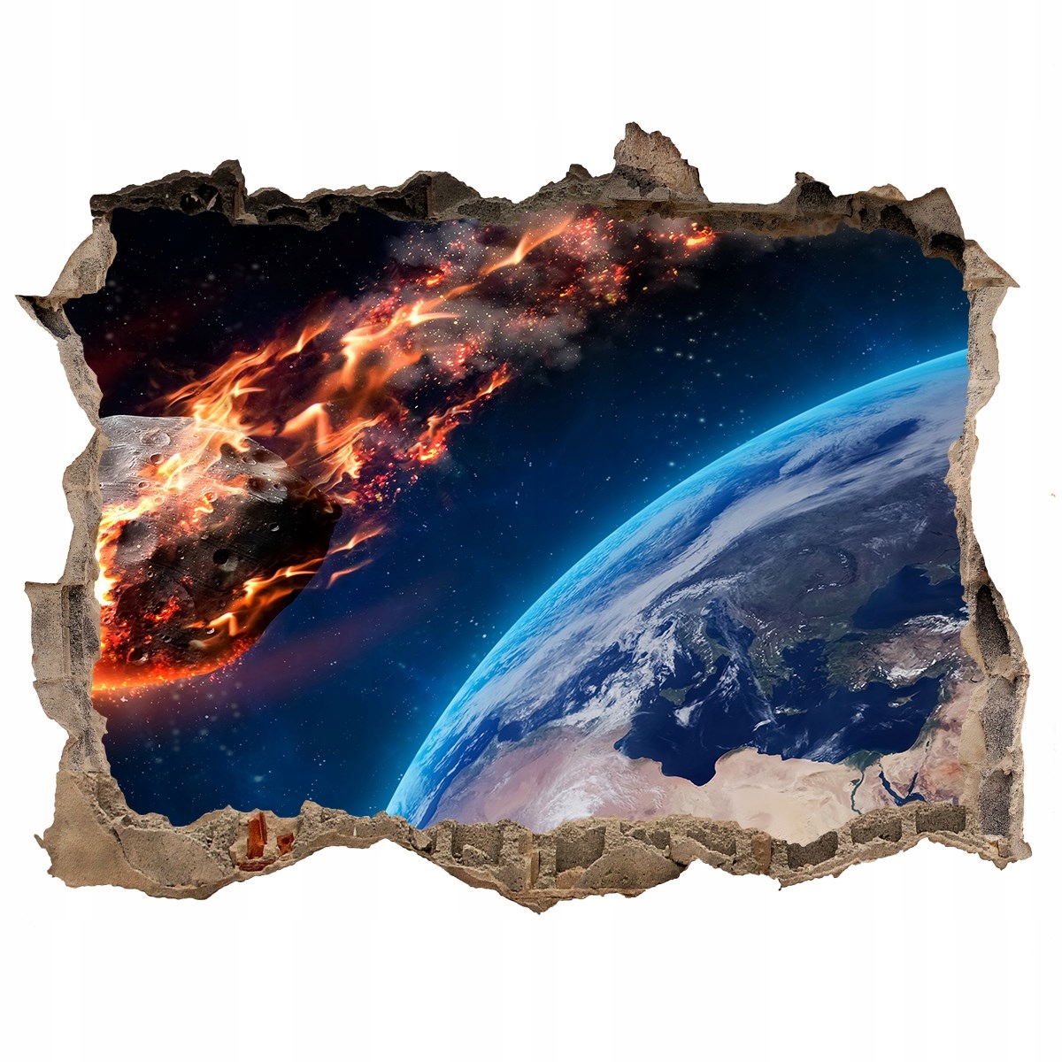 

Foto zdjęcie dziura na ścianę Spadający meteor