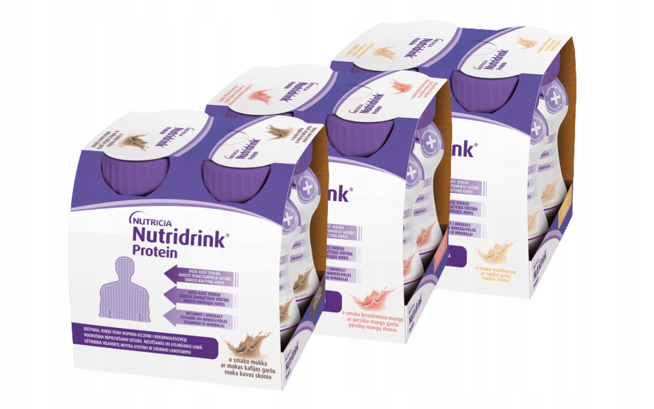 Nutridrink Protein Zestaw 12x125ml Różne Smaki