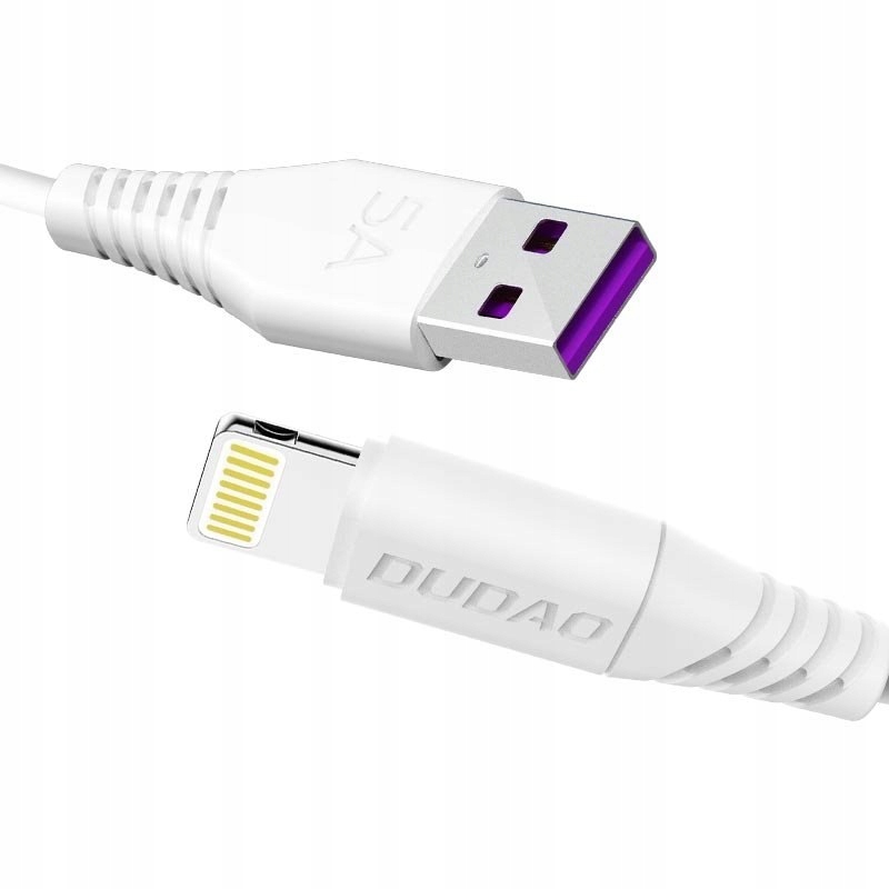 Kabel przewód do telefonów iPhone Usb Lightning 5A 1m biały