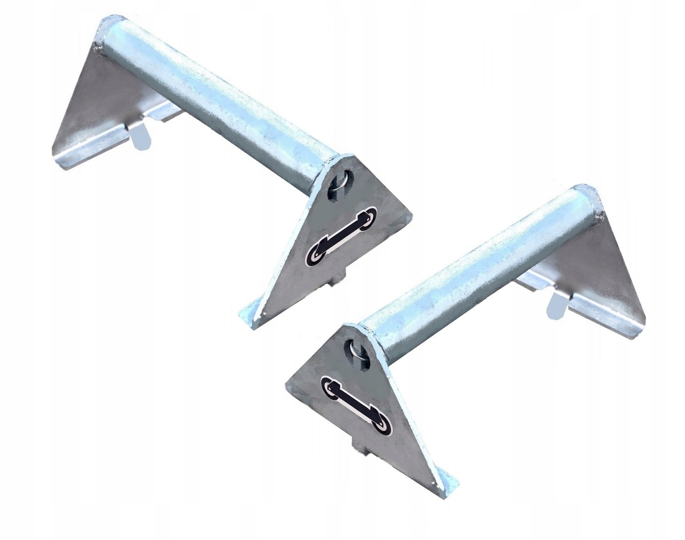 2 Blokovací klíny Blokovací kolo pro nájezd odtahového vozu Pozink Univerzální 29-46 cm