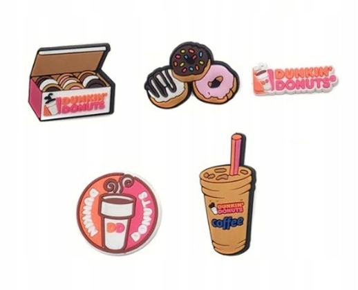 5 szt CHARMS CARTOON PRZYPINKI CROCS jedzenie