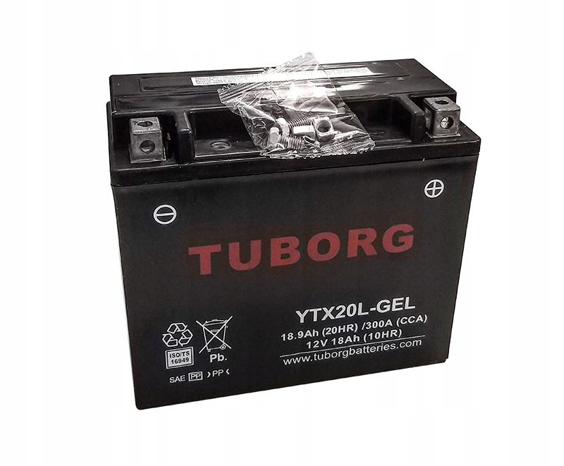 Akumulator wzmocniony Tuborg YTX20L-GEL 18,9Ah 300A