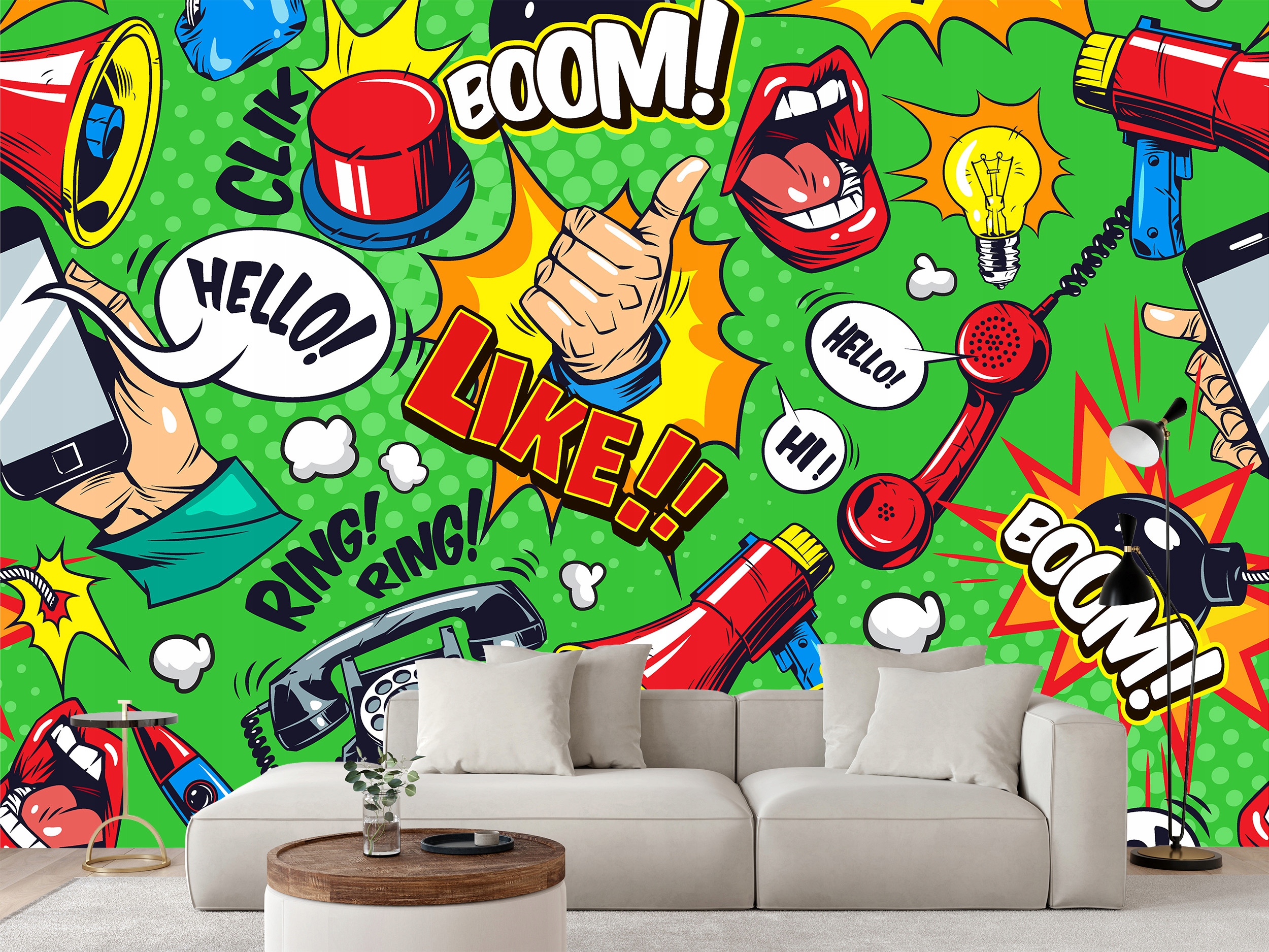 Fototapeta Barevný Komiks Pop-art Graffiti Popkultura -- 315 x 210 cm