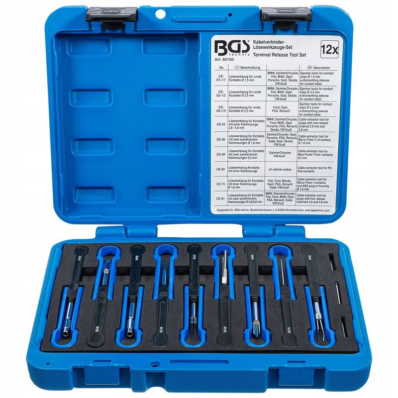 Sada nástrojů pro odpojování elektrických konektorů univerzální Bgs 60100