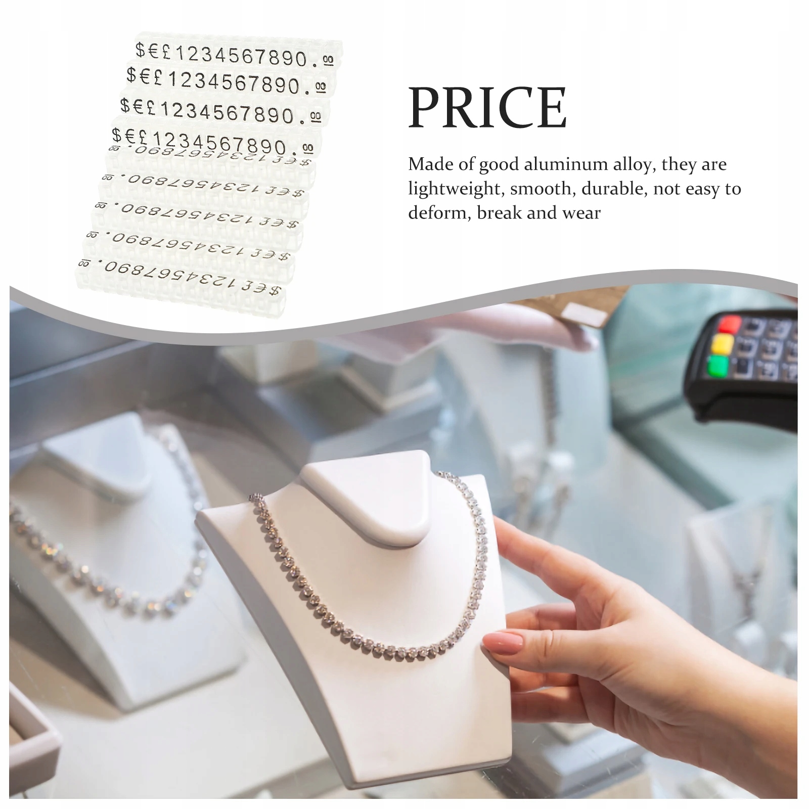 Etykieta z ceną w kostce Blok cenowy Numer 20 szt Długość 10 mm