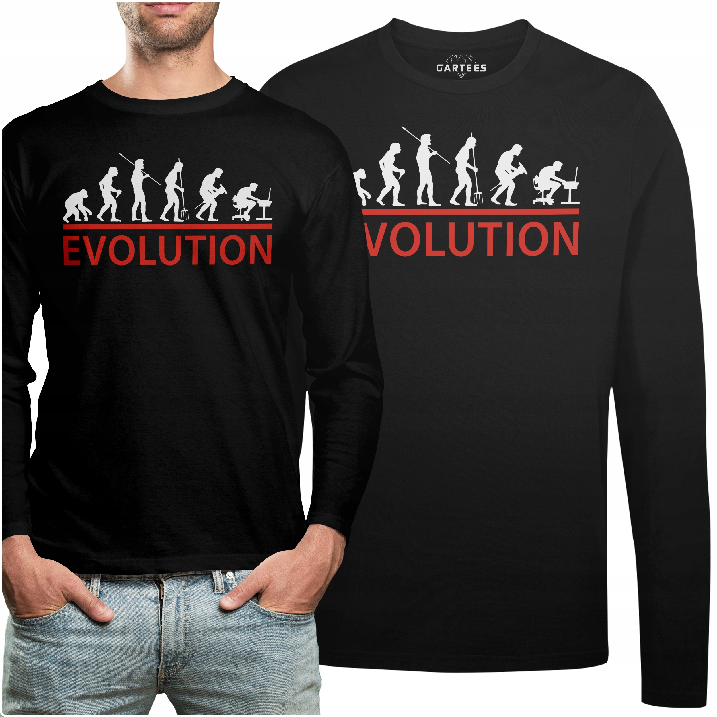 

Koszulka Long Grafika Evolution Super Prezent