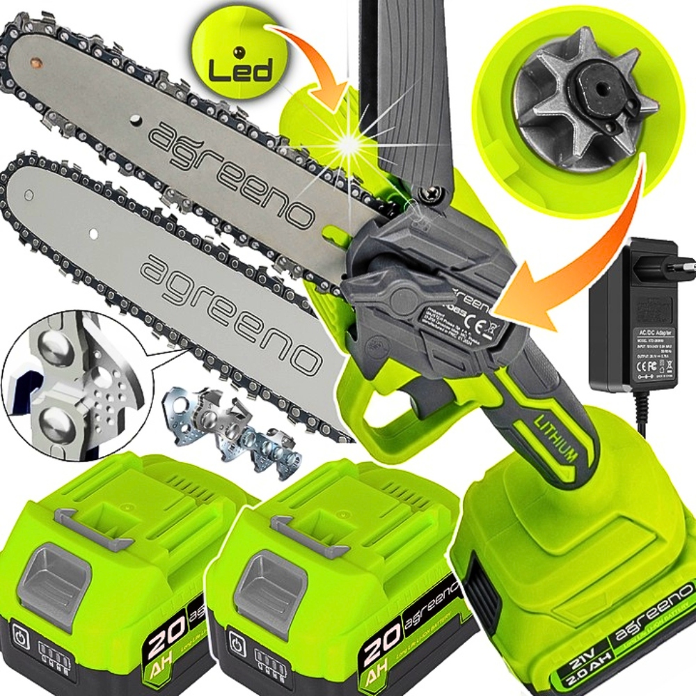 Aku řetězová pila řetězová pila Sada 2x akumulátor