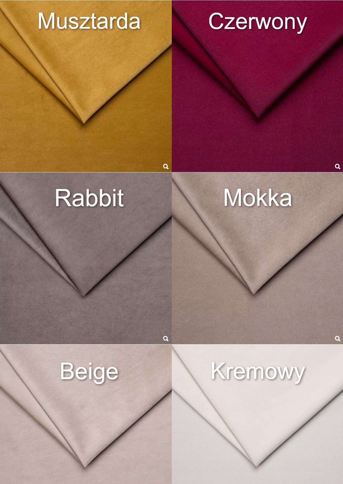 Poszewki dekoracyjne na poduszki, jaśki - różne kolory, 60 x 60 cm welur Długość 60 cm