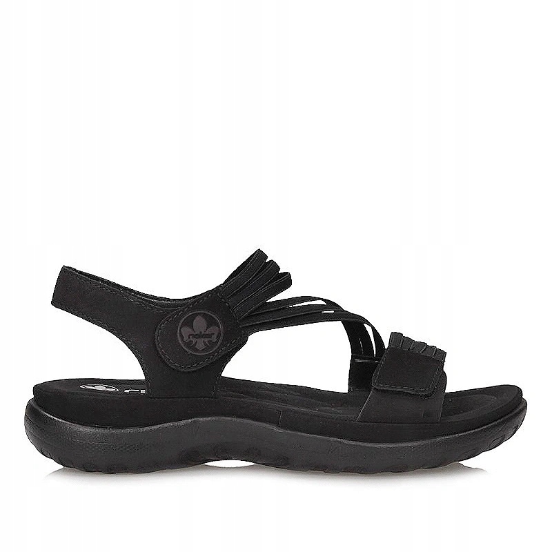 Dámské sandály Rieker 64870-02 černé se zapínáním na na suchý zip