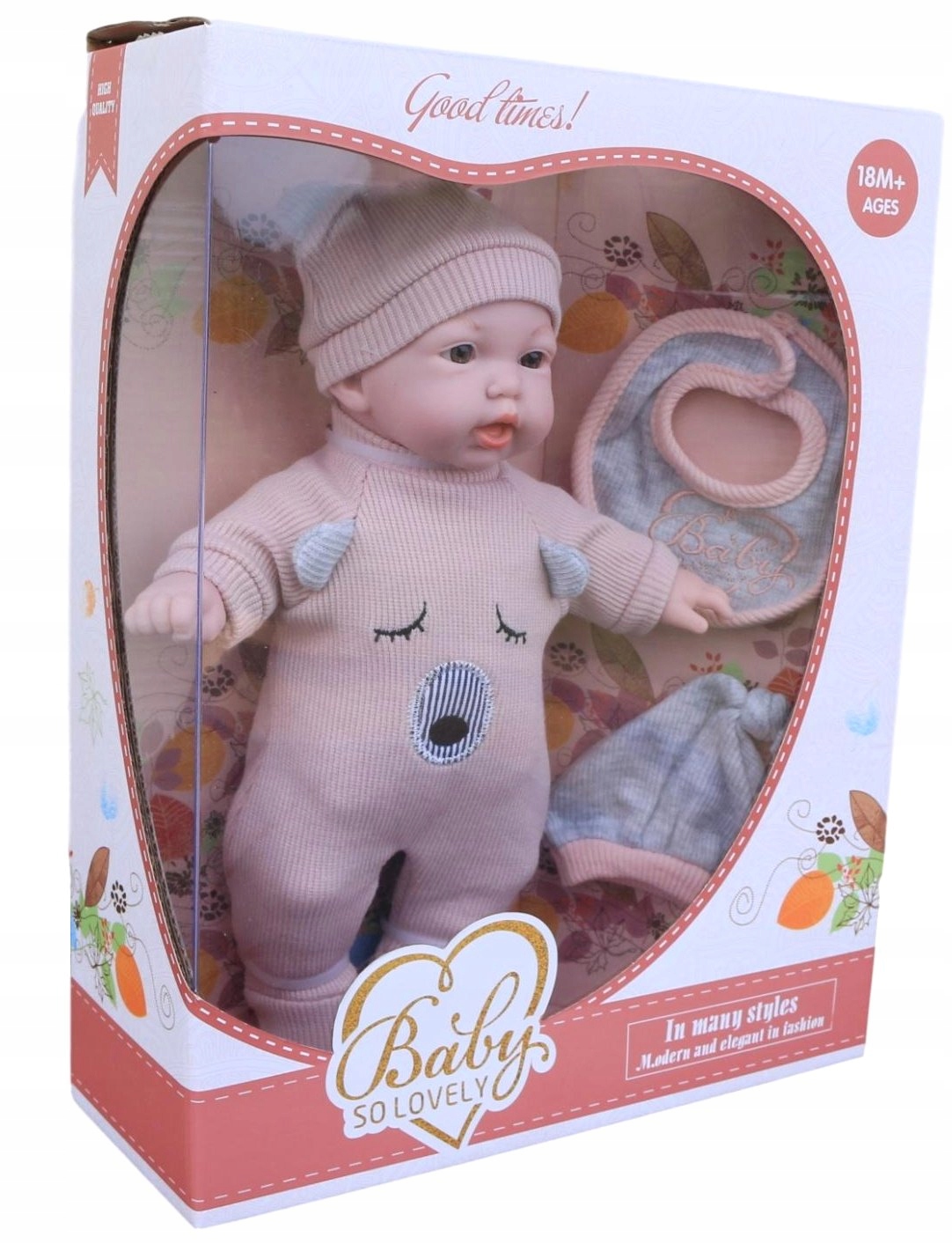 ŚLICZNY BOBAS LALECZKA NIEMOWLAK LALKA ALLEGRO BOX Wiek dziecka 3 lata +