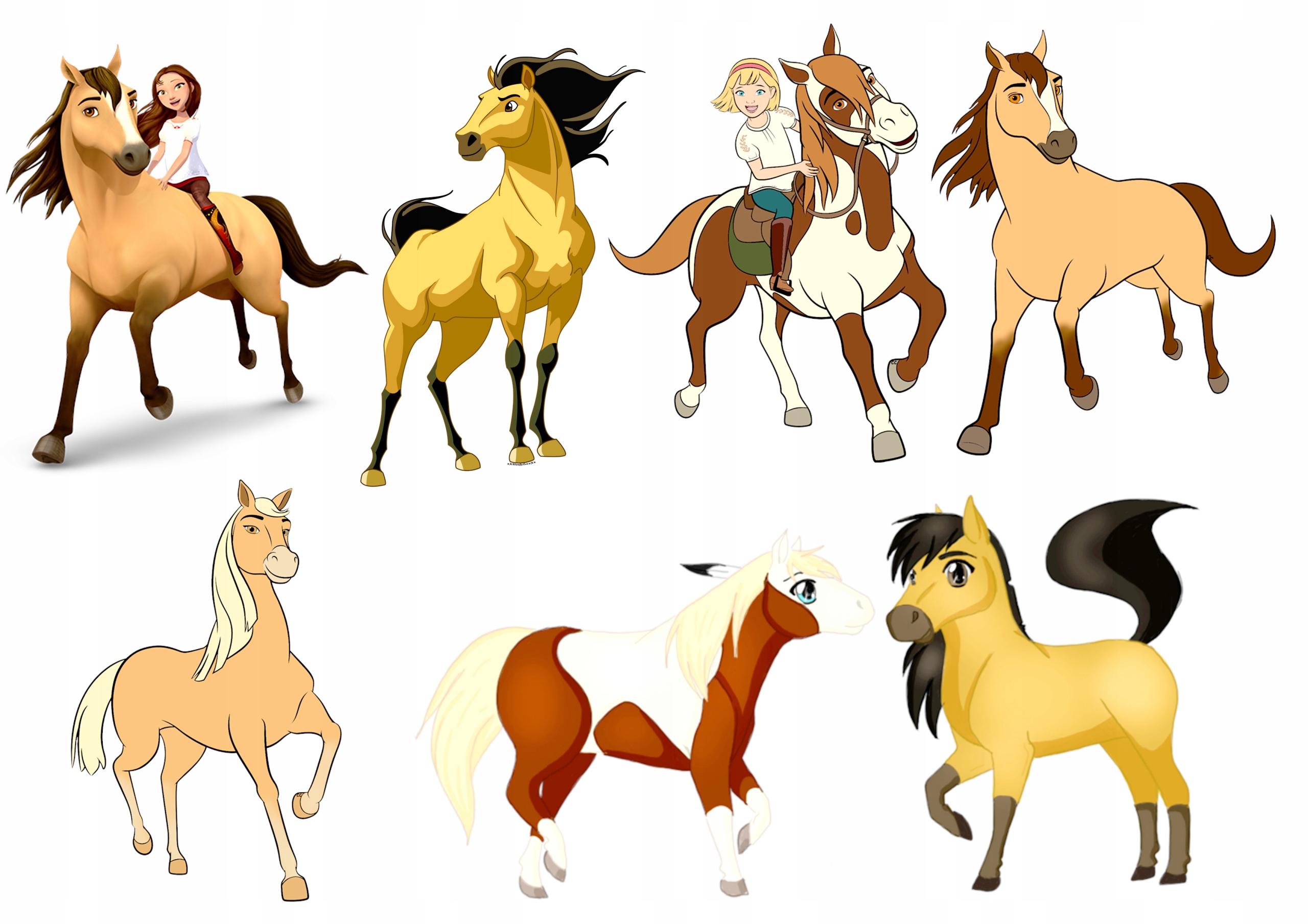 OPŁATEK NA TORT MUSTANG DUCH WOLNOŚCI POSTACI 7szt