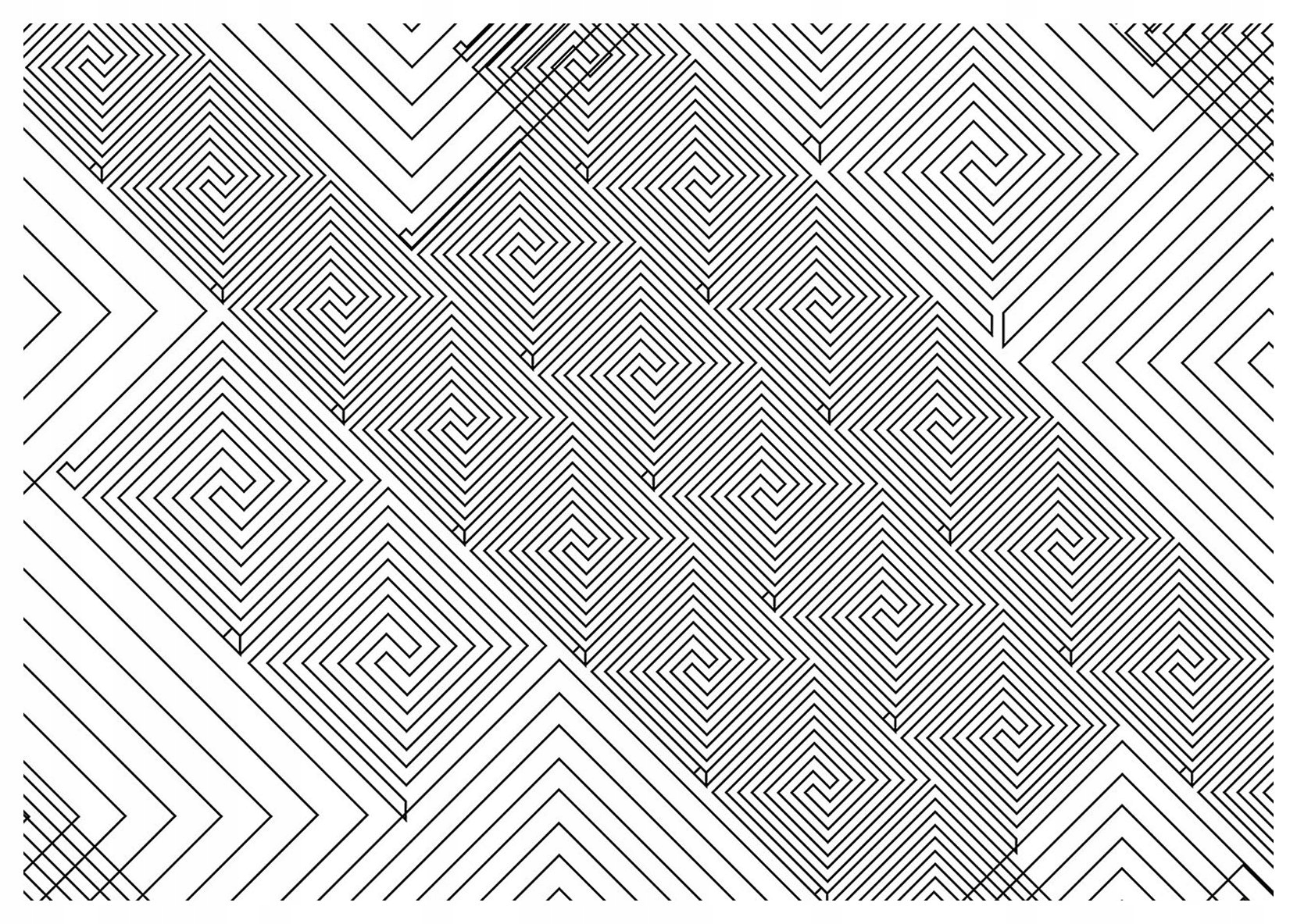 Fototapeta Geometrické spirály abstrakce minimalismus 254x184 lepidlo