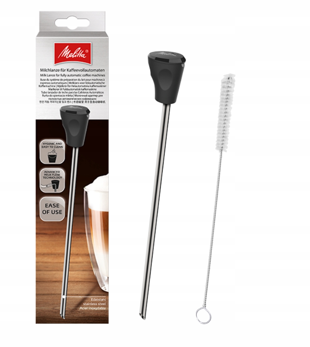 Zestaw Lanca rurka do spieniania mleka oraz uniwersalny czyścik Melitta
