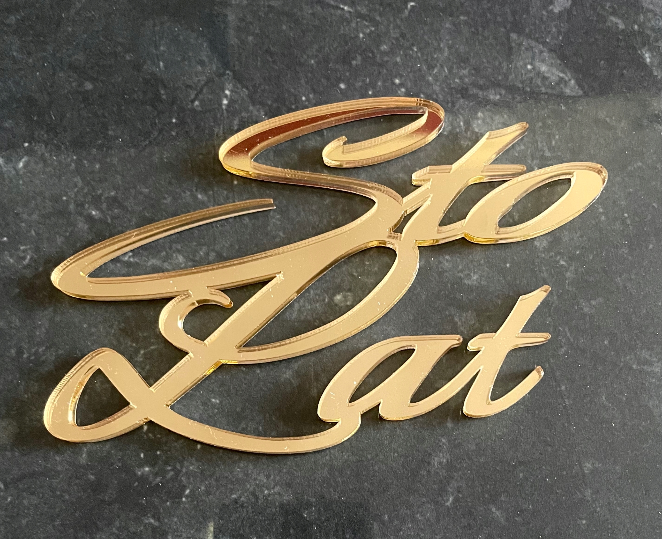 TOPPER NA Bok tortu STO LAT ZŁOTE LUSTRO ZLOTY Marka Kapart