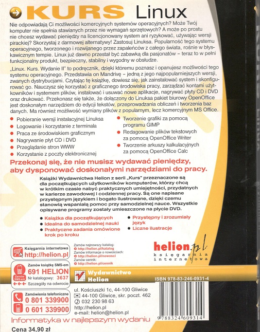 KURS LINUX CZARNY Gatunek Systemy operacyjne