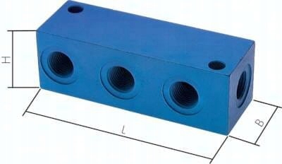 Rozdělovací lišta 4 x Gw G 1/2"