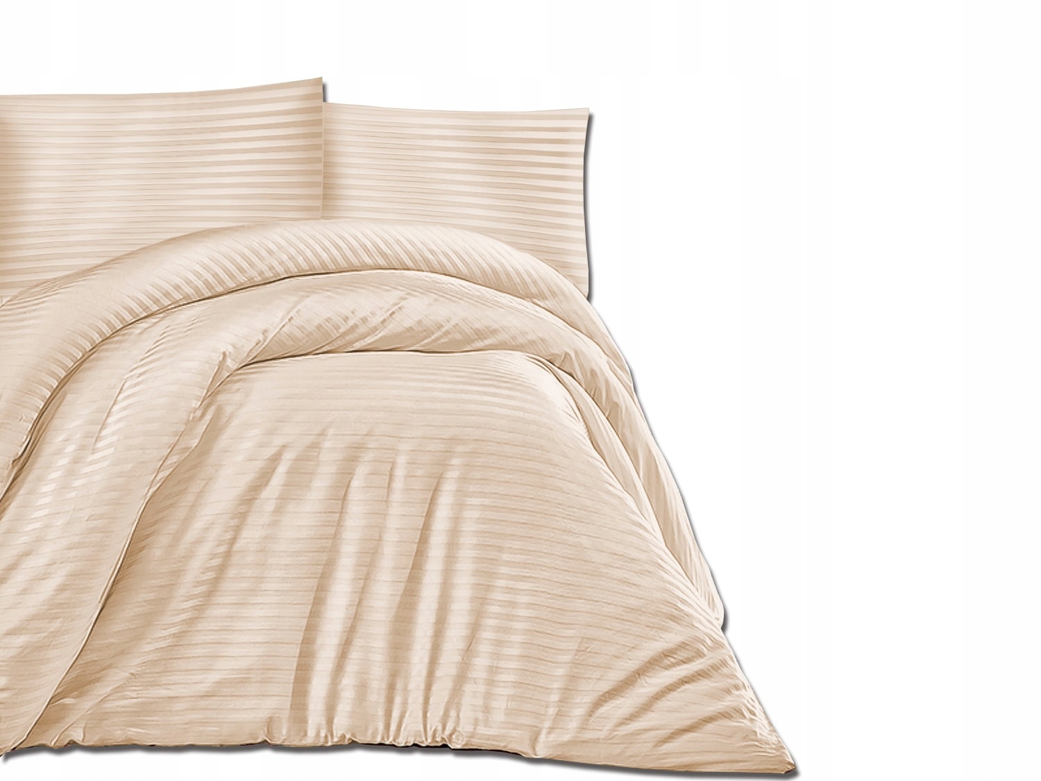 Posteľná Bielizeň Saténová Lux Cizgili 160x200 Capuccino