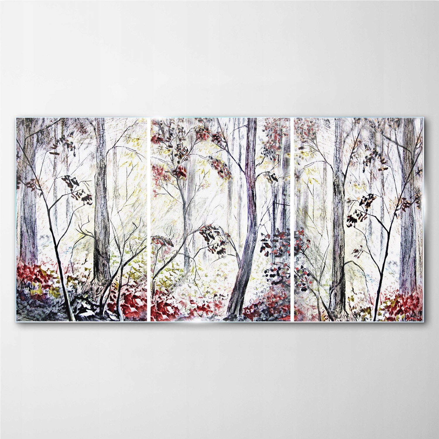 

Fotoobraz szklany na ścianę Las liście 100x50 cm