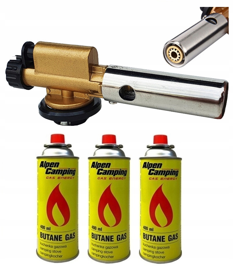 

Palnik Gazowy na Kartusze ręczny Metalowy 3x Gaz