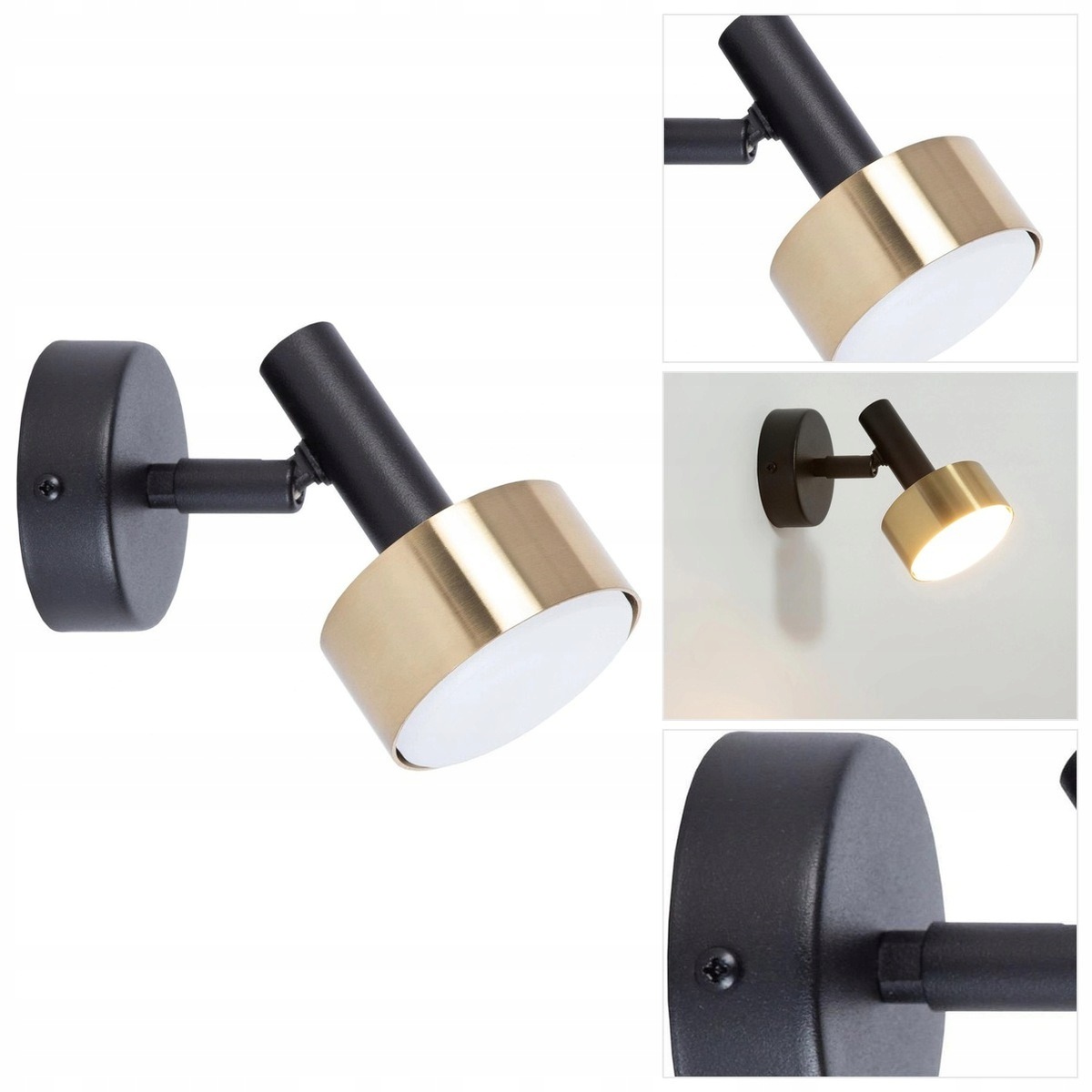 Černá reflektorová lampa Stamp s pohyblivým zdrojem nad obrazem Sigma Lighting
