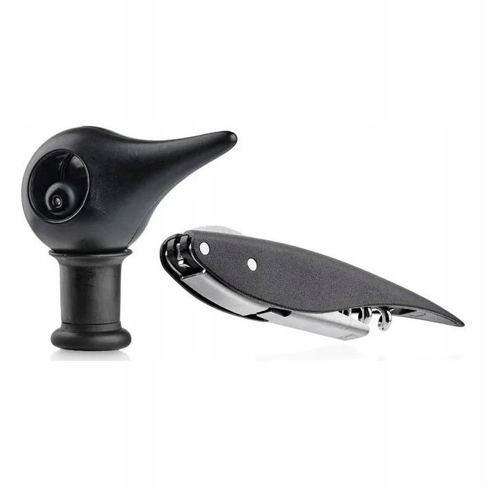 Zone Rocks Číšnický pomocník Vývrtka a zátka na láhev vína Černá