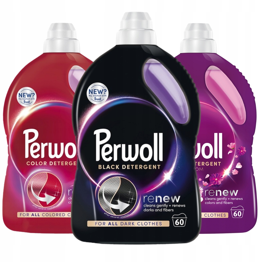 Perwoll Renew Dark Blossom Color Tekutý prací prostředek Mix 3x3l 180 praní