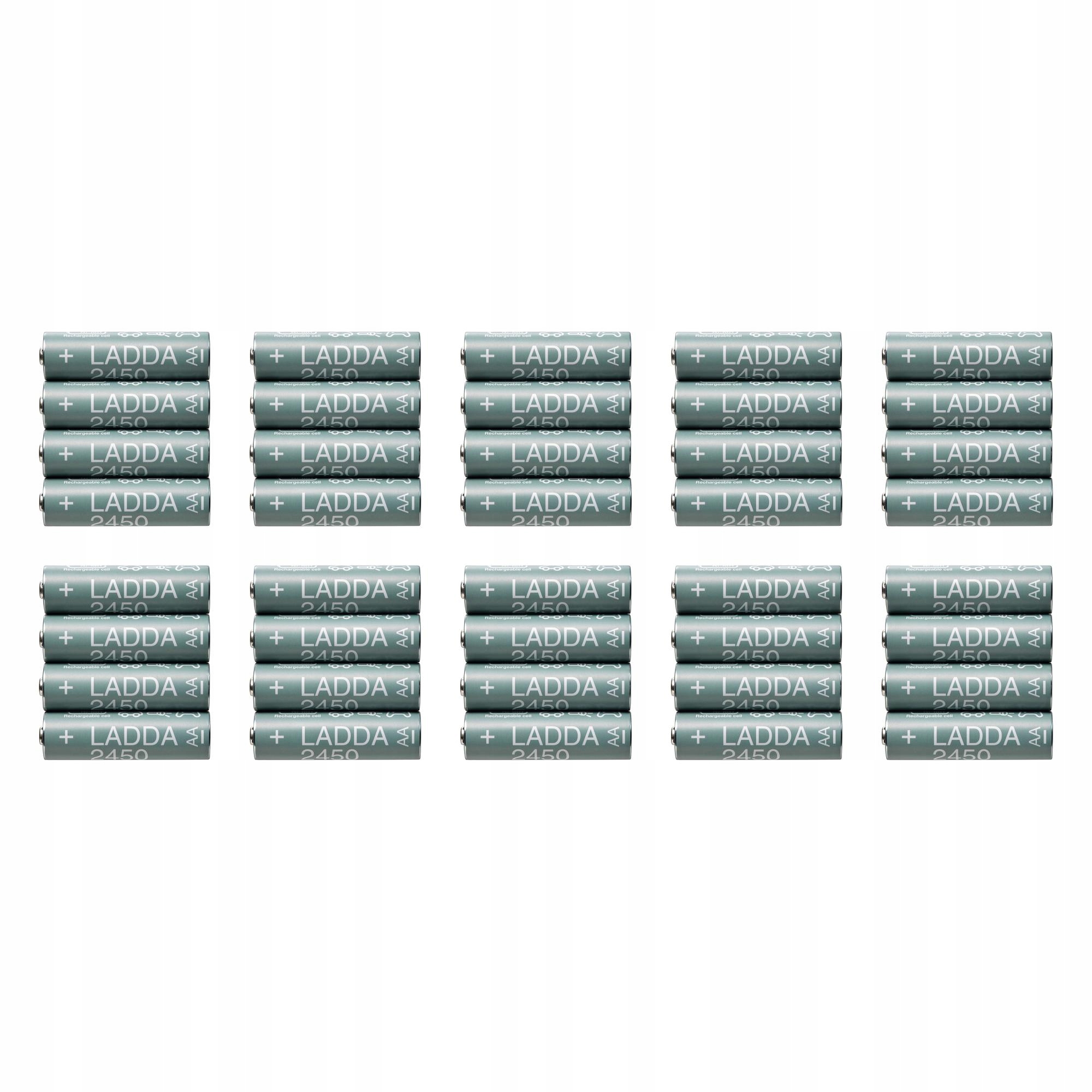 10 ks Nabíjecí Baterie Ladda HR06 Aa 2450 mAh 4 kusy pro nabíjení