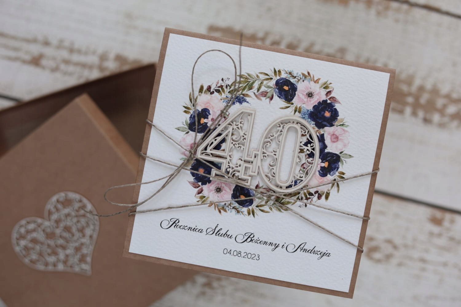 Personalizovaný dárek s krabičkou k 40. výročí svatby – jubileum