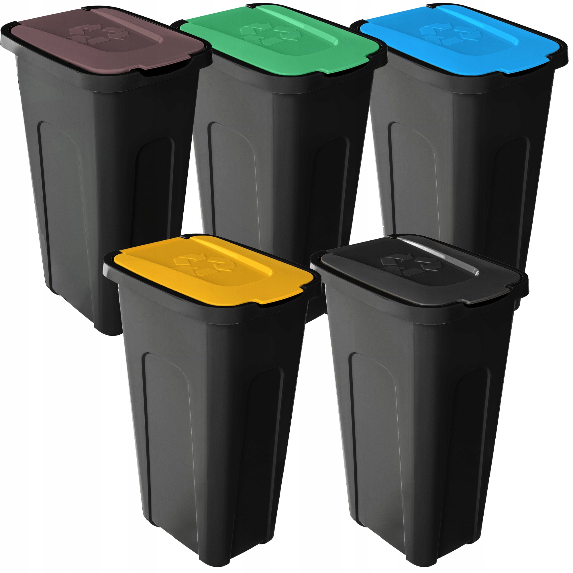 Levně Koše Na Odpadky Nádoba Na Odpadky 30L Na Třídění Košů Sada 5ks