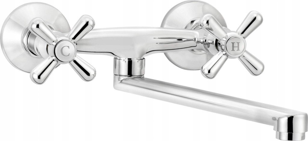 Symetrio chrom Dřezová baterie, nástěnná (BOS_080D) /sm/