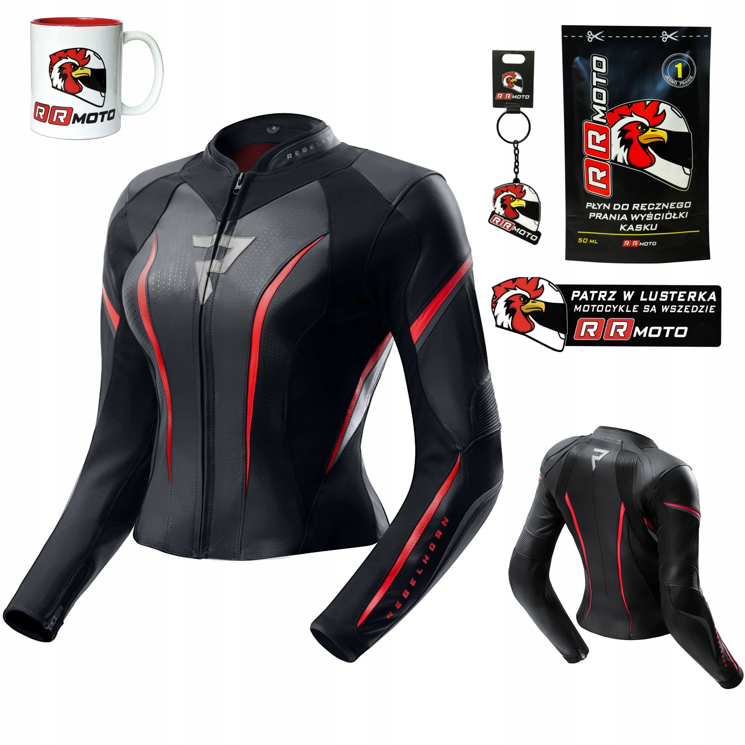 Dámska bunda Rebelhorn Diva St Black/red/white červená biela Darčeky