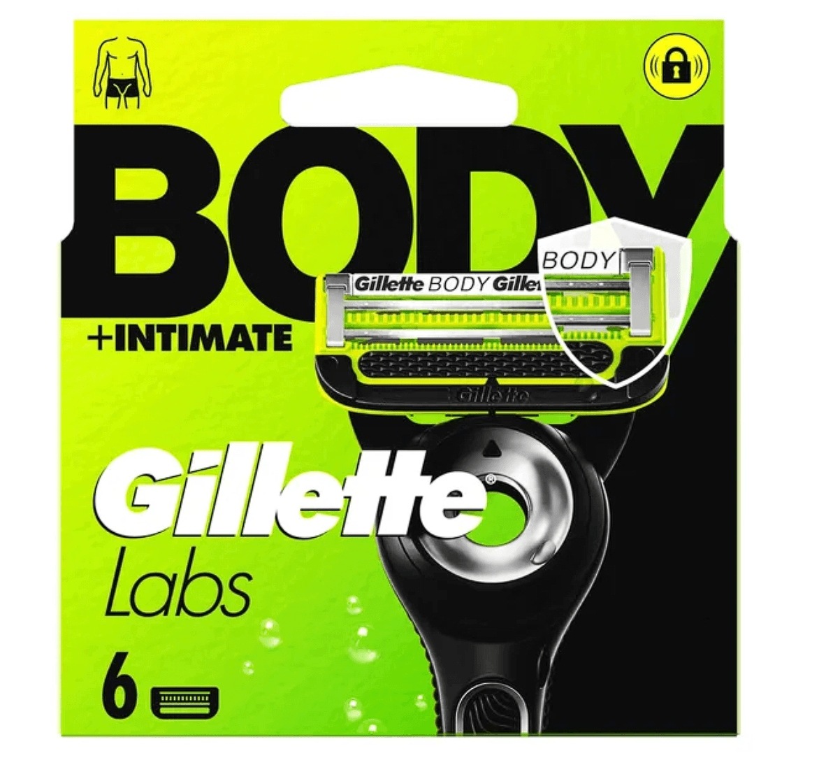 Gillette Labs Body & Intimate Náplně do strojku 6 ks